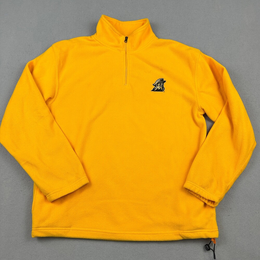 Appalachian State Mountaineers Fleece Jacket Men Large Gold 1/4 Zip NCAA *